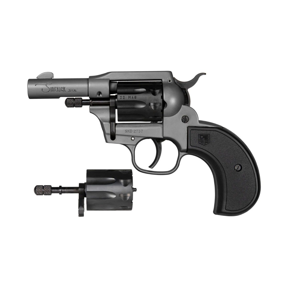 Diamondback DB Birdshead Sidekick Revolver 22 LR-Mag 3 in. Dark Gray 9 rd.