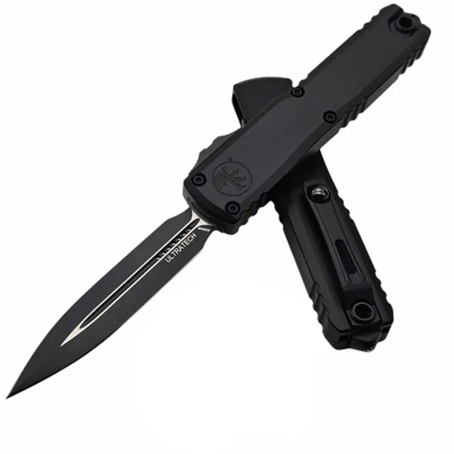 Microtech Ultratech G3 ZBP 3.55 In D/E Black Aluminum Handle