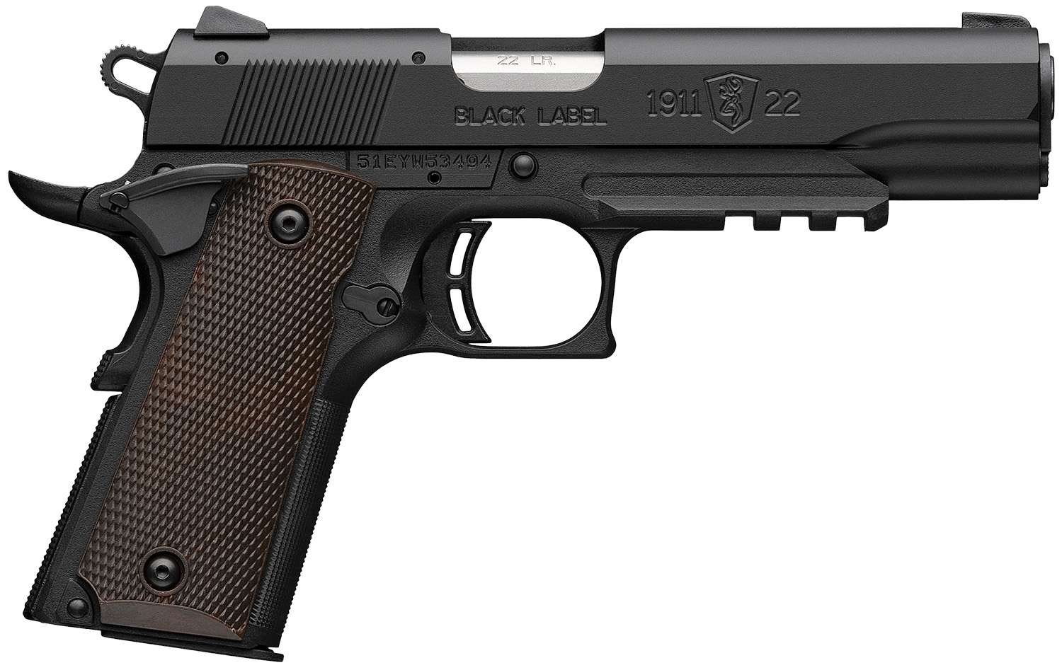 Browning 051065490 1911-22 22LR Pistol 10+1 Matte Black 4.25" Barrel - Browning - 22 LR