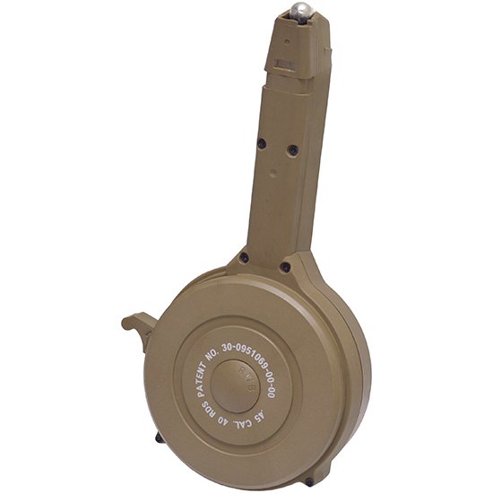 RWB DRUM MAG GLOCK 45ACP 40RD TAN POLYMER (20) - RWB - .45 ACP