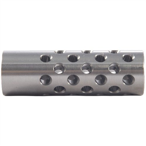 SHREWD #3 MUZZLE BRAKE 22 CALIBER 5/8-24 SS SILVER - Shrewd Archery