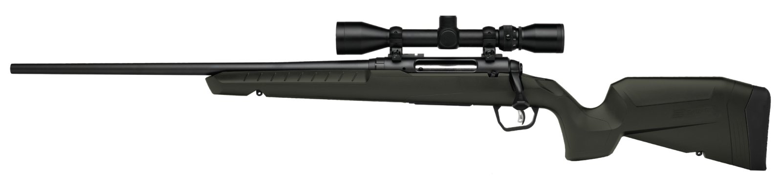 Savage 32186 Axis 7mm-08 Rifle 4+1 Matte Black Green Stock 22" Barrel - Savage Arms - 7mm-08