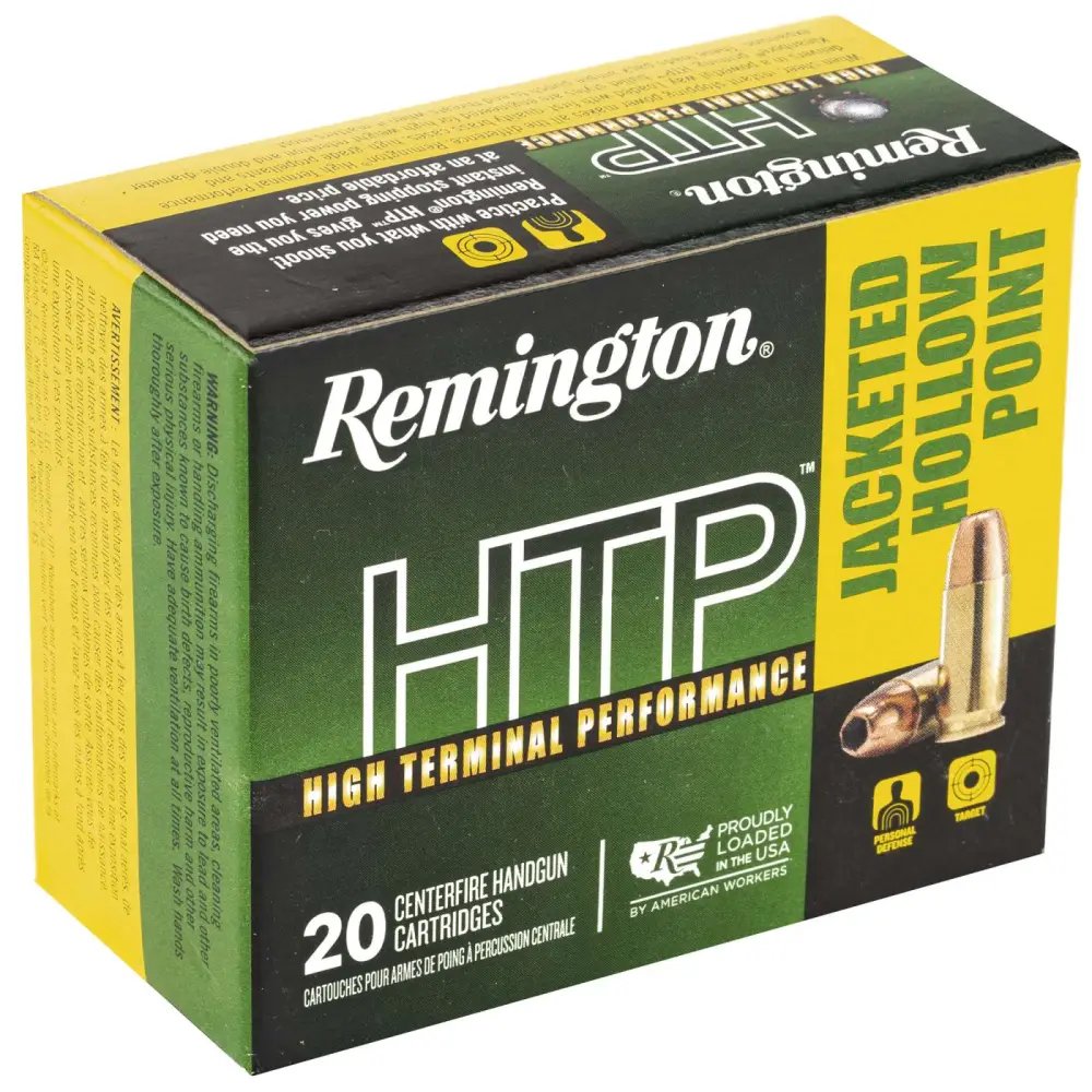 Remington HTP 180gr JHP .40 S&W Ammo - High Weight Retention, Double Diameter Expansion, 20/box - Remington Arms Company, LLC - JACKETED HOLLOW POINT
