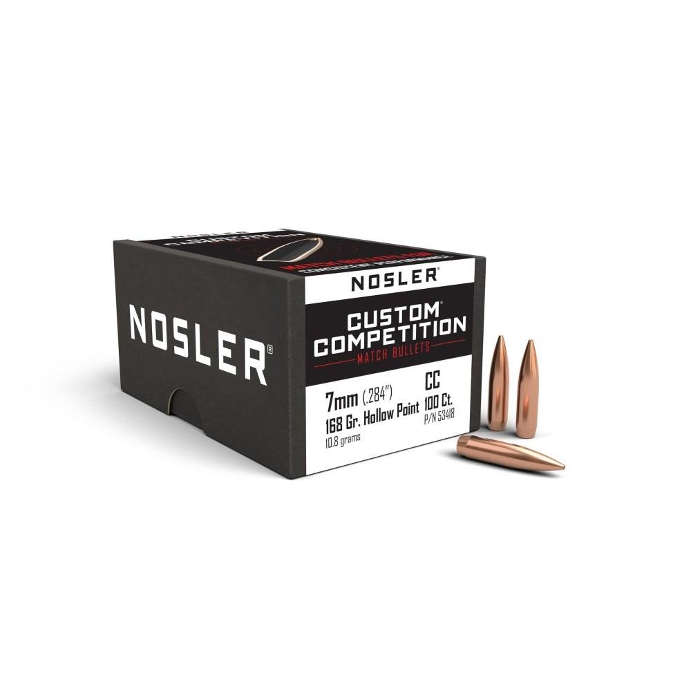 Nosler Custom Competition Bullets 7mm .284 168 gr HPBT 100 count - Nosler - 284 CALIBER