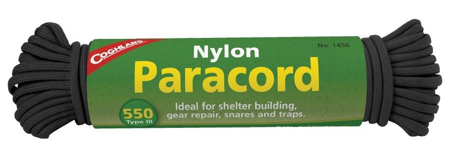 Buy COGHLAN'S Paracord 50' Black Type III 550, 7-Strand online