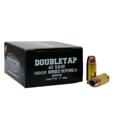 Double Tap 40180BD .40 S&W 180gr JHP Ammo 1100fps 20 Rounds - DoubleTap Ammunition - .40 S&W