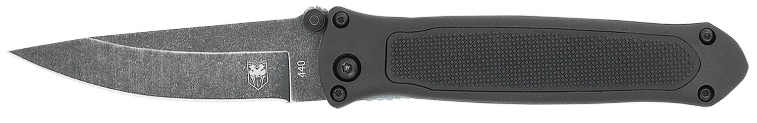 CobraTec BLKHRQS Auto Folding Knife 3.25" 440 Stainless Steel Blade