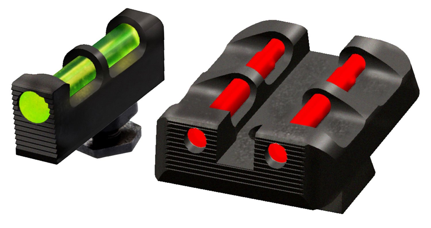 HiViz GLT178 Target Sight Set Glock Green/Red Fiber Optic Front/Rear