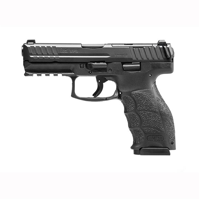 HK VP9 9mm 17rd Optics Ready Pistol - Black, Striker Fired, Adjustable Grip, High-Performance Trigger, 4.09" Polygonal Rifled Barrel