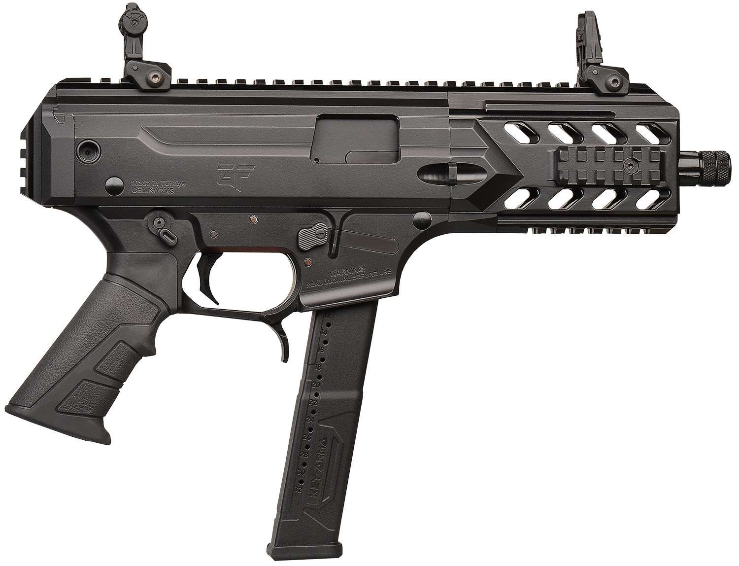 Buy GForce Arms Blade6 9MM Pistol 33+1 Rear Picatinny Rail Black Anodized online