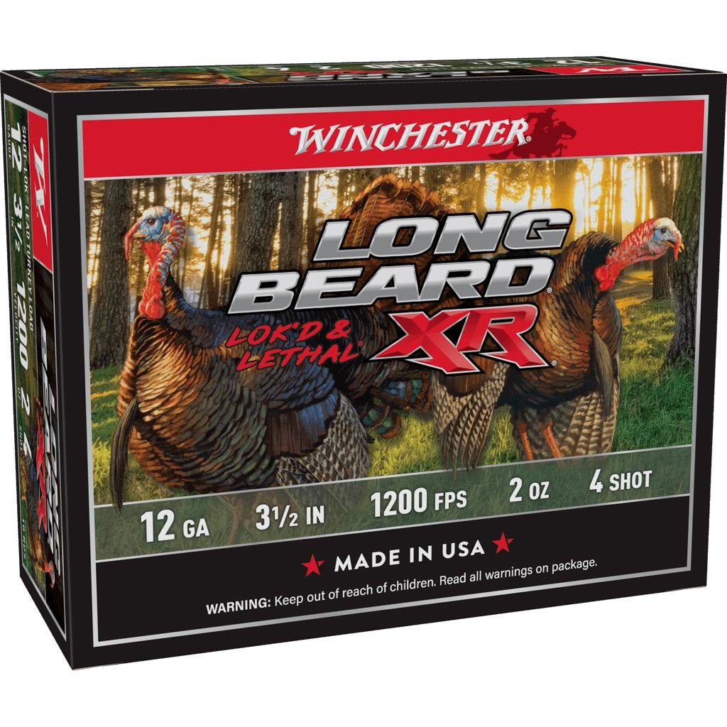 Winchester Ammo Long Beard XR Shot-Lok 12 Gauge 3.50" 2 oz 1200 fps 4 Shot 10 Bx/10 Cs - Winchester - LEAD