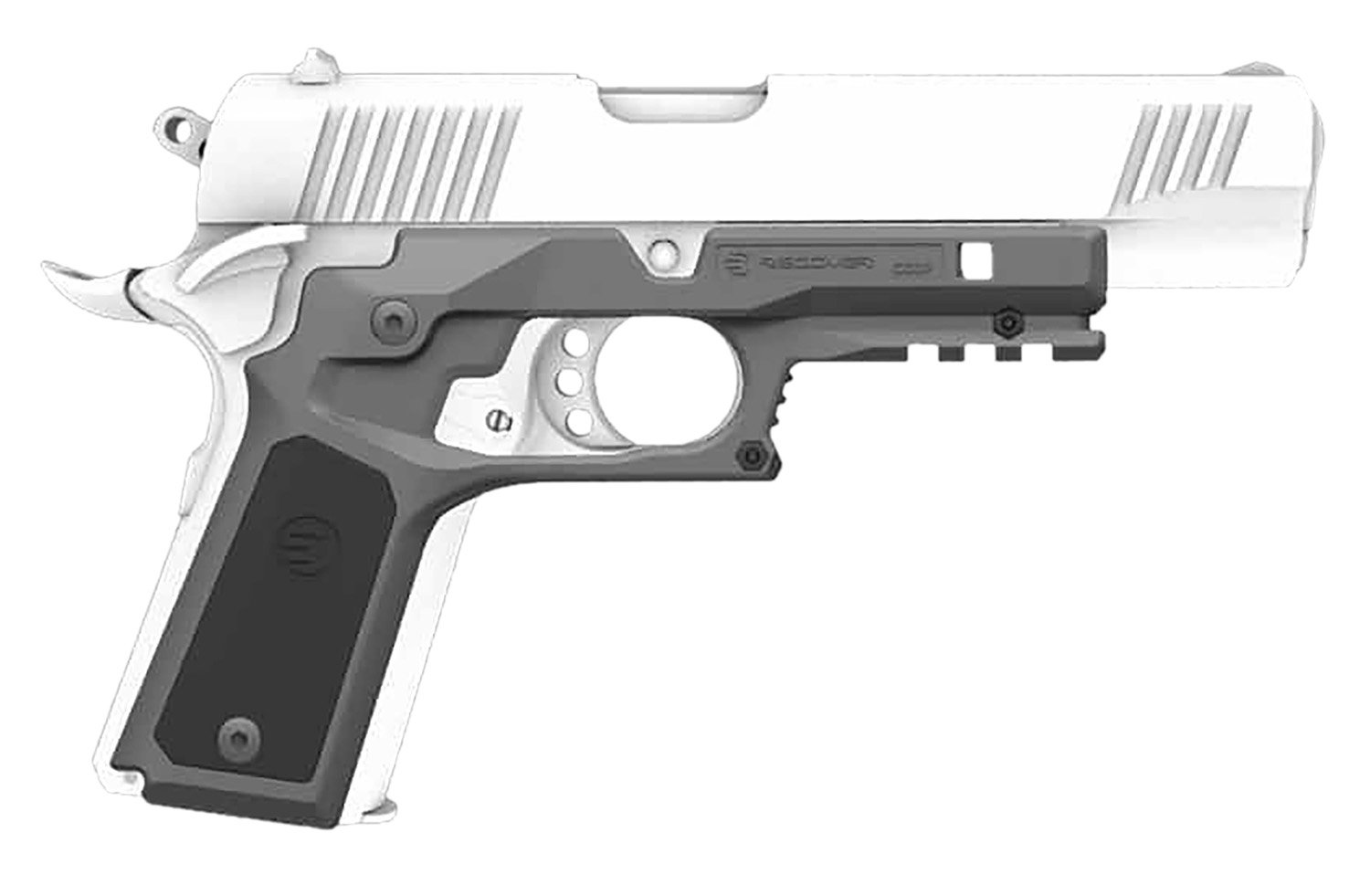 Recover Tactical CC3P0401 Gray Polymer Frame Grip for 1911 Standard Frame