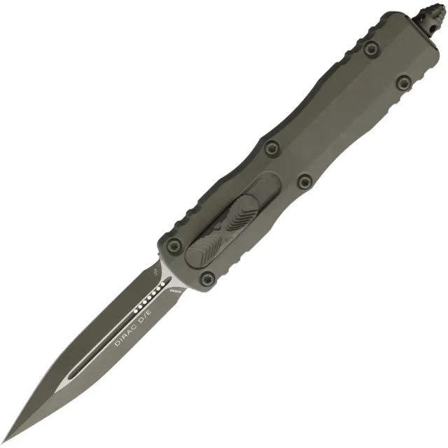 Microtech Dirac 225-1CMG 2.92 In D/E OTF Moss Green Cerakote Aluminum Handle