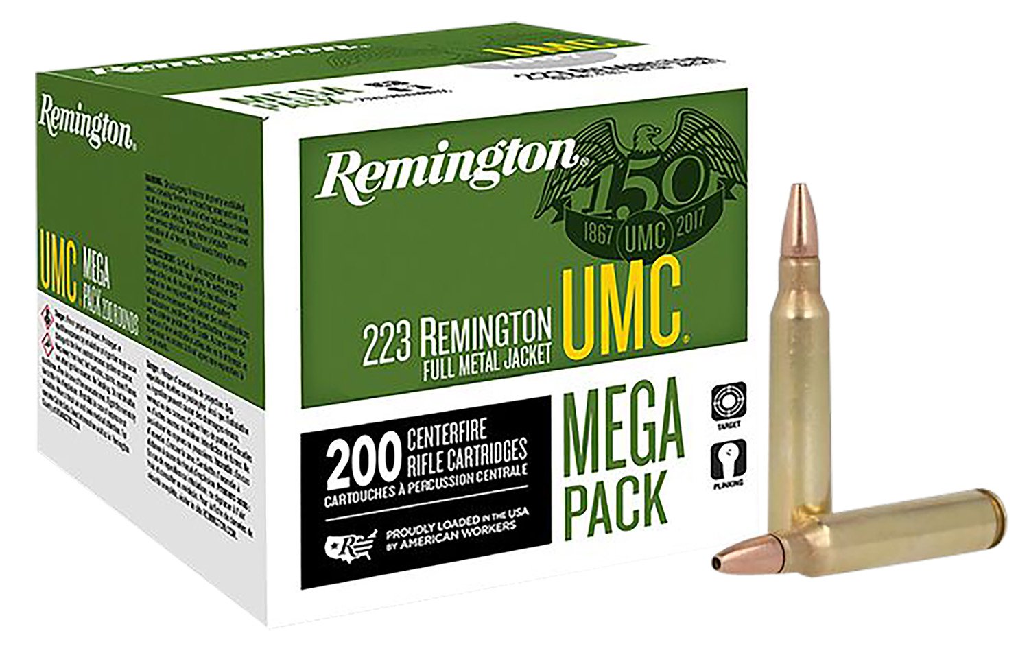 Remington UMC Mega Pack 23775 223 Rem 45 gr Jacketed Hollow Point (JHP) 200 Rounds