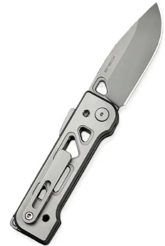 Buy WEKNIFE Tyro Superlock Knife Gray Titanium Handle (2.91"" Stonewashed CPM 20CV Blade) WE24001-2, With An Extra Pivot Screw online