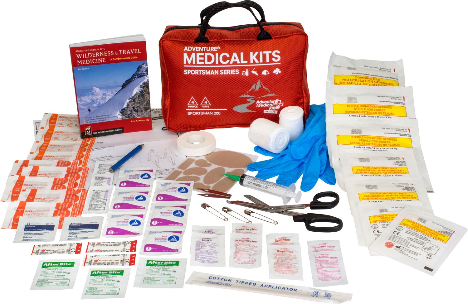 Adventure Medical Kits Sportsman 200 First Aid Kit for 1-4 People - AMK