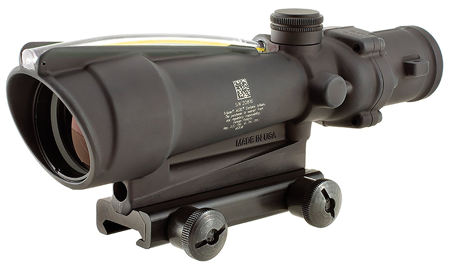 Trijicon ACOG 3.5x35 Dual Illuminated Amber Chevron 308 Ballistic TA11E-A - Trijicon - 35MM
