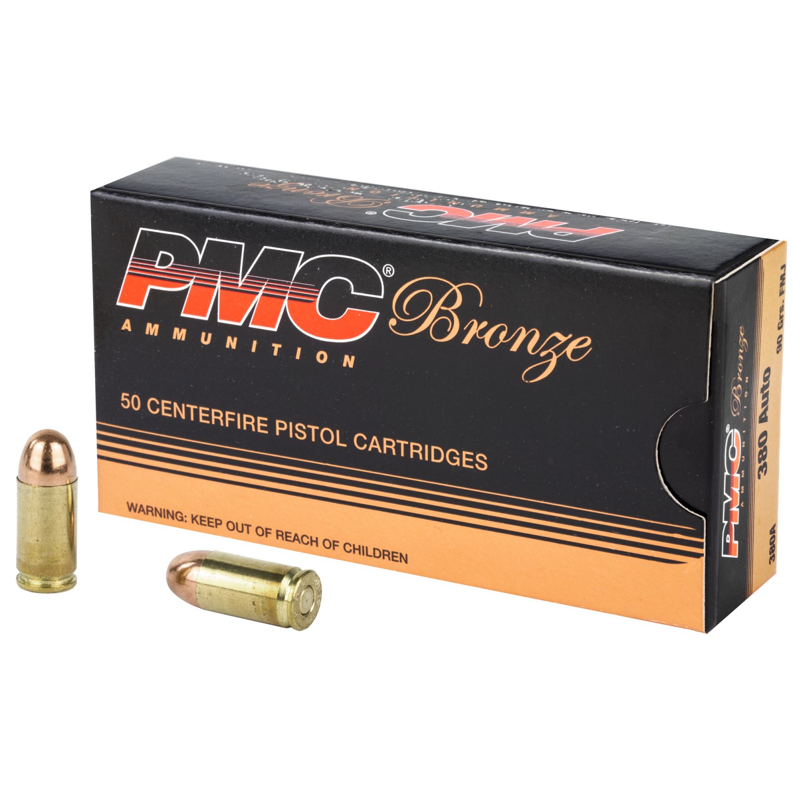 PMC 380A .380 Auto 90GR FMJ Ammo 50 Rounds Box - PMC - 380 Auto