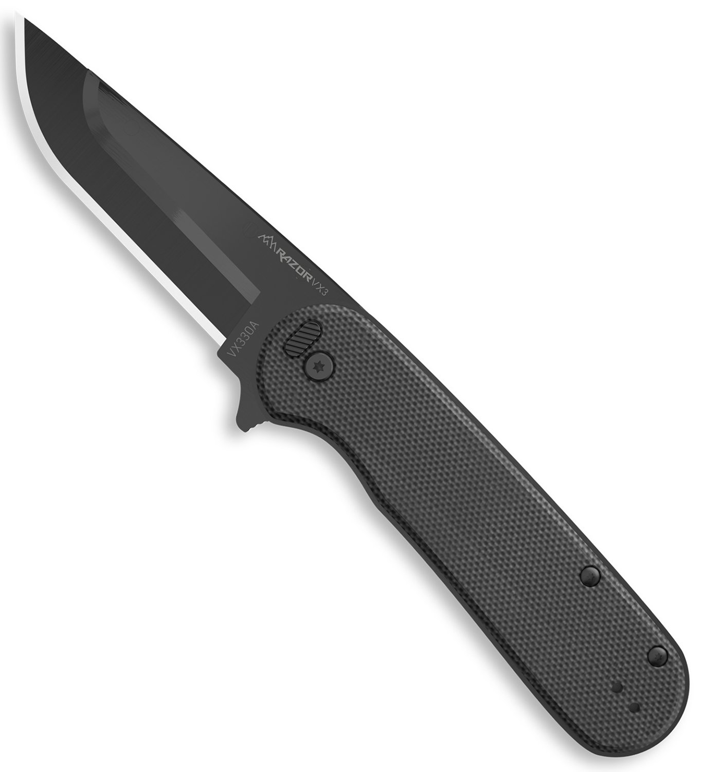 Outdoor Edge VX330A Razor VX3 3" Drop Point Blade Green G10 Handle - Outdoor Edge - DROP POINT