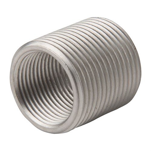 Precision ARMAMENT SHOULDERLESS THREAD ADAPTER 1/2-28TO5/8-24 STAINLESS STEEL - Precision Armament