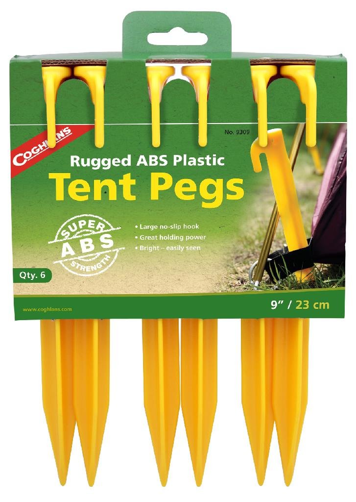 Buy Coghlan's 2482 9 In ABS Plastic Tent Pegs (6-Pack) No-Slip Hook online