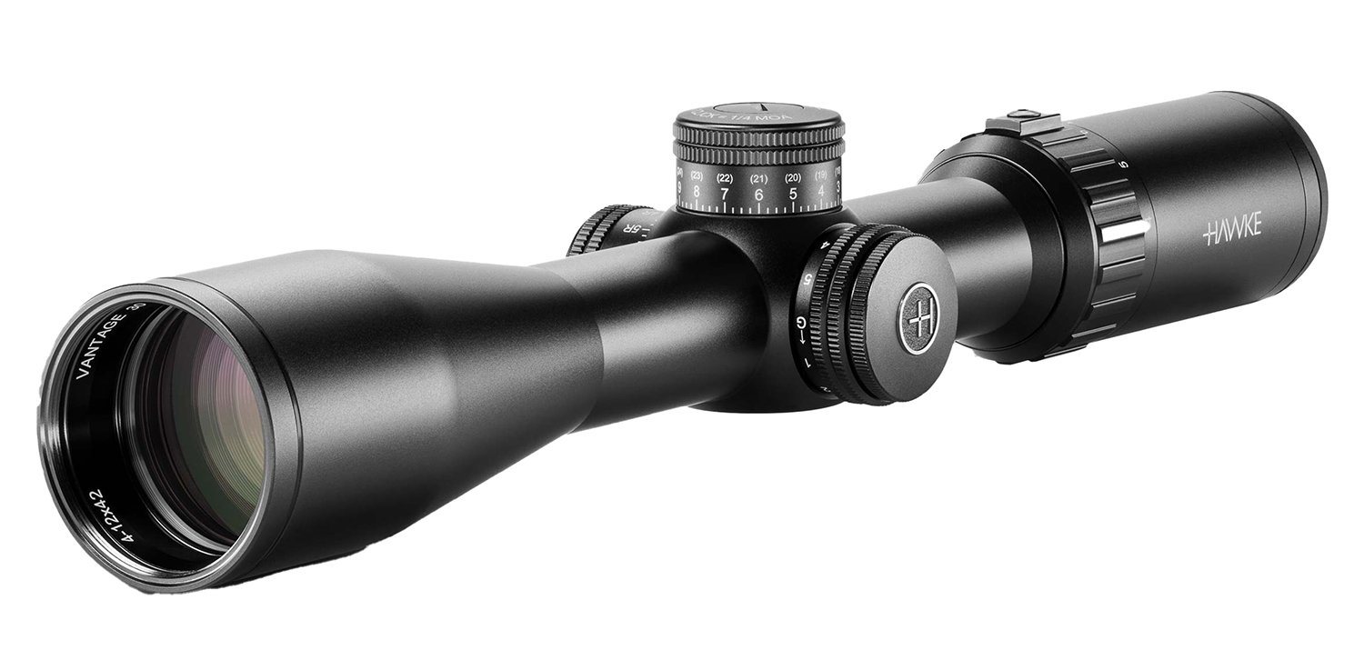 Hawke Sport Optics 14280 Vantage 30 Riflescope Black 4-12x42mm 30mm Tube Illuminated Red/Green 6.5CRD Marksman Reticle - Hawke Optics - 42MM