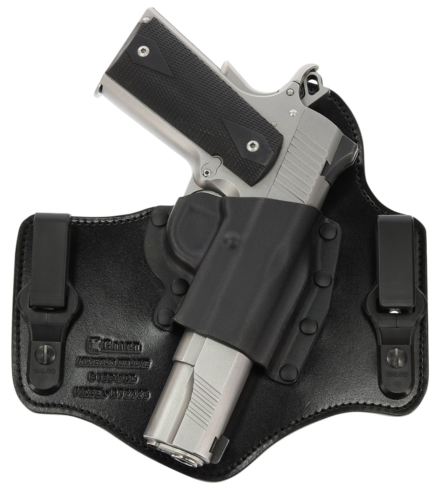 Galco KT662B KingTuk Deluxe IWB Holster Black Kydex/Leather Right Hand
