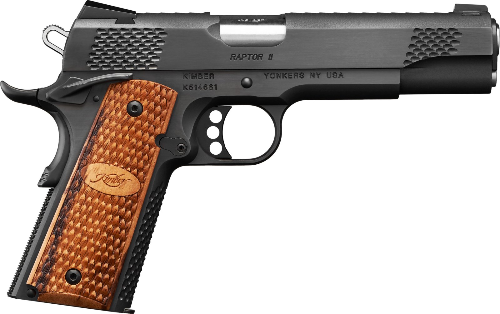 Kimber 3200117 Raptor II .45ACP 5" Pistol Tritium Sights Zebrawood Grips - Kimber Manufacturing, Inc. - 45 ACP