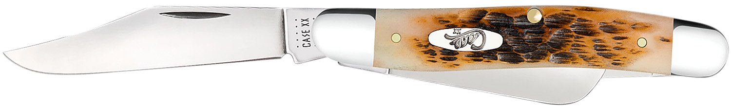 Case Cutlery Stockman 3BLD 3 7/8" Amber Bone Knife - Case Cutlery - CLIP/SHEEPSFOOT/SPEY