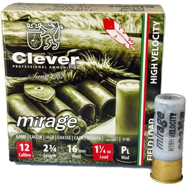CLEVER T3 HV GAME LOADS 12GA 2-3/4'' 1-1/4OZ #6 SHOT 25/BOX - CLEVER