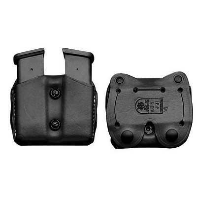 DeSantis A01BJYYZ0 Double Mag Pouch OWB Leather for Glock 43 Black - DeSantis