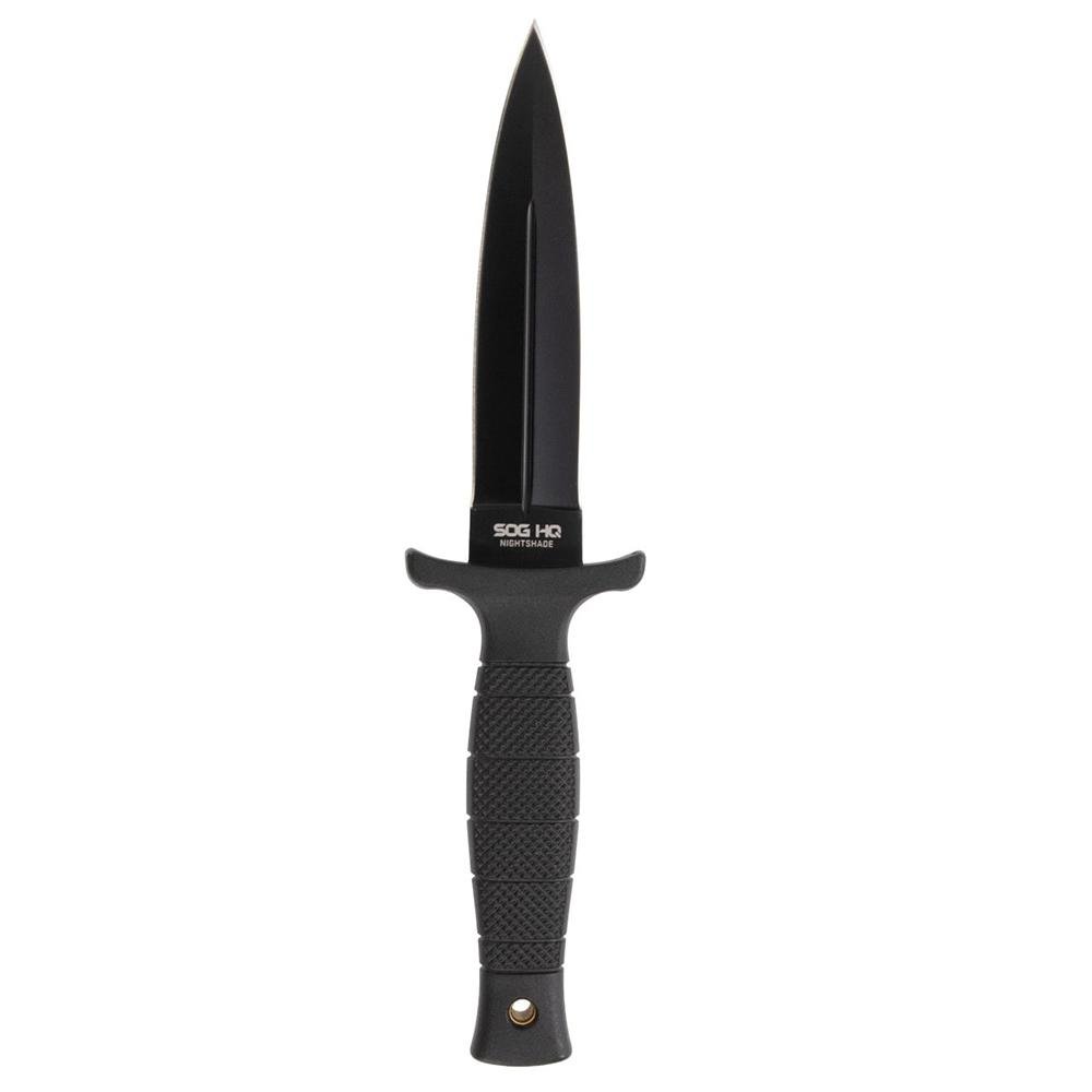 Buy SOG Knives Nightshade Fixed Knife 4-3/4 Spear Point Blade Black online