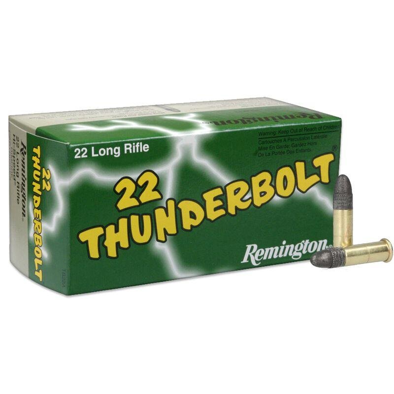 Remington Thunderbolt 22 LR 40gr LRN 1255 FPS 50 Rounds Brass