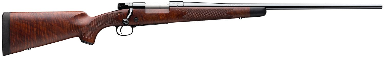 Winchester Repeating Arms Model 70 Super Grade 6.8 Western Caliber 3+1 Capacity 24" Barrel High Polished Blued Metal Finish Satin Fancy Walnut Stock Right Hand Full Size - Winchester - 6.8 Western