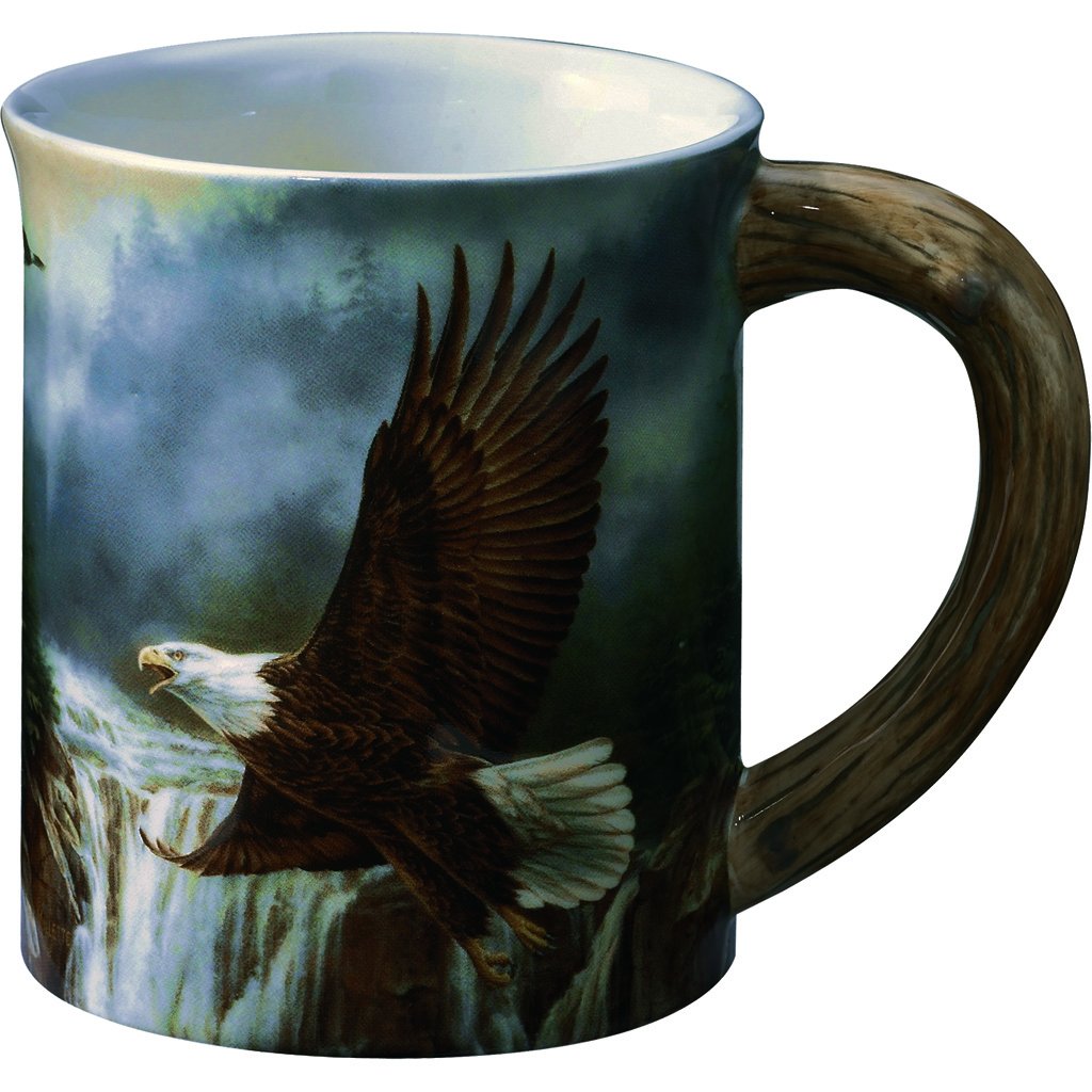 Wild Wings 8955713032 Sculpted Mug 16 oz Majestic Bald Eagle Scene