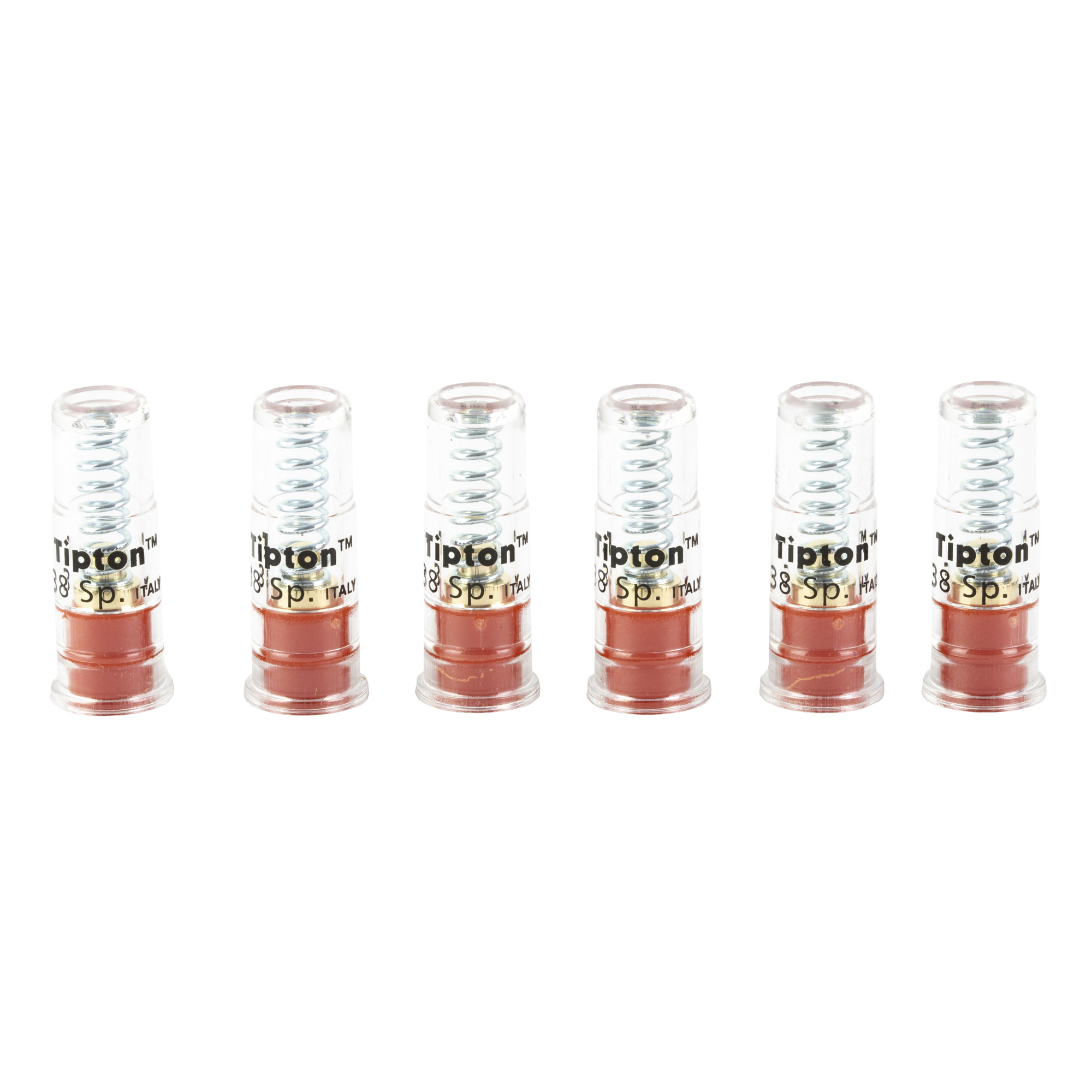 Tipton 321398 Snap Caps, Translucent Red, .38/.357, 6-Pack