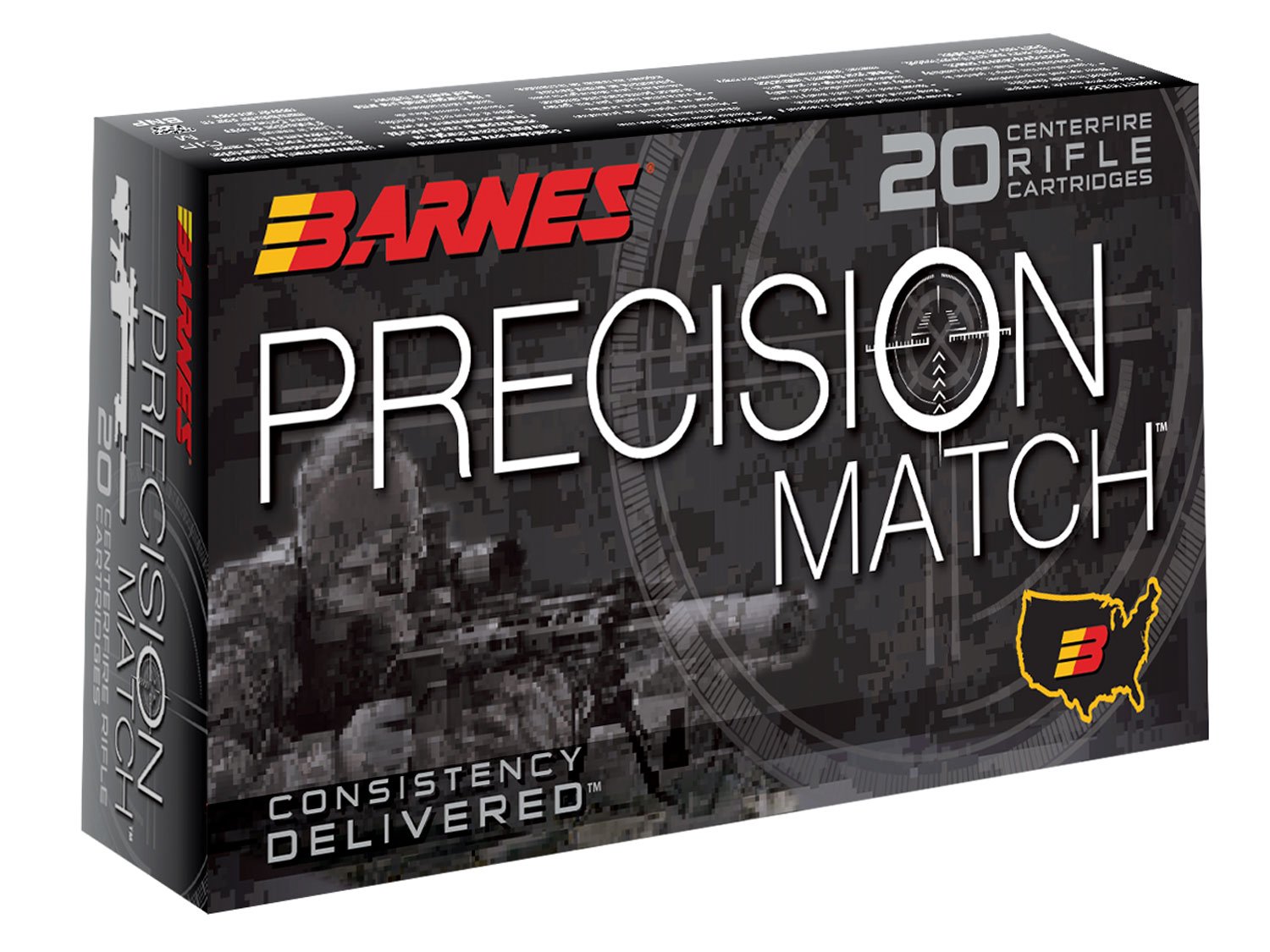 Barnes 30818 Precision Match .308 Win 175gr OTM-BT 20 Rounds - Barnes Bullets - OPEN TIP MATCH BOAT TAIL