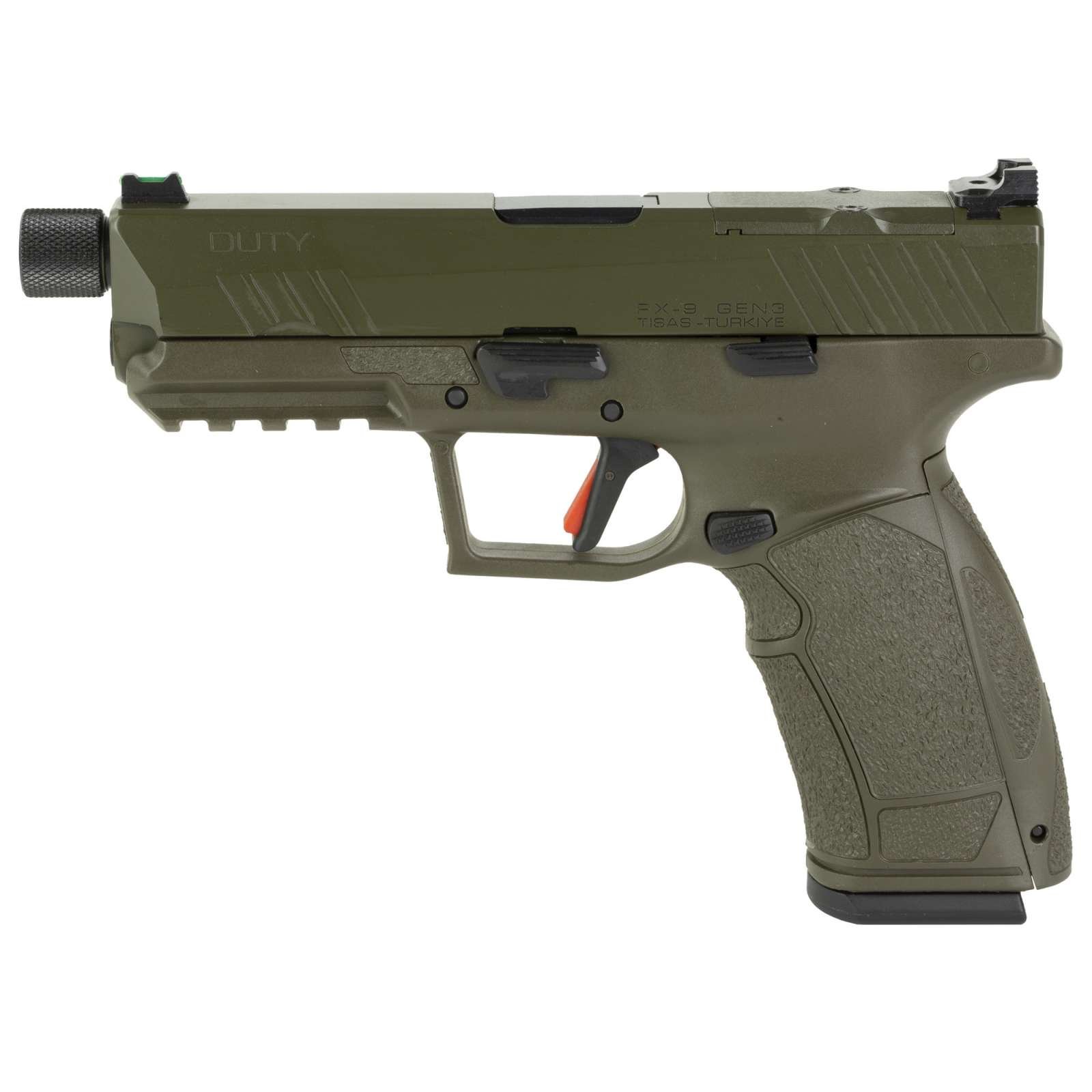 SDS Imports PX-9 Duty Gen 3 9mm 4.69" Threaded OD Green Cerakote, RMR Cut, 10-Round Capacity