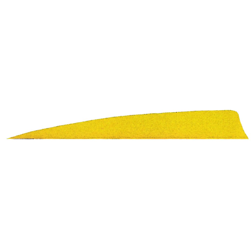Gateway 500RSSFY-50 Shield Cut Feathers Neon Yellow 5" RW 50 Pack