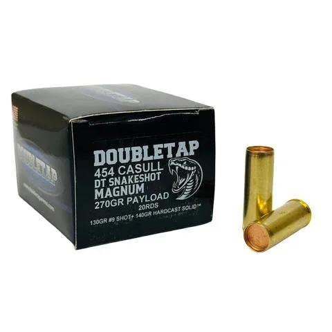 Double Tap DT SnakeShot Handgun Ammunition 454 Casull 270gr Snake Shot 1300 fps 20/ct - Double Tap Ammunition