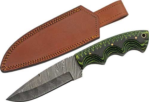 Buy SZCO DM1309 Rite Edge 5" Tree Ridge Micarta Damascus Knife w/Sheath online