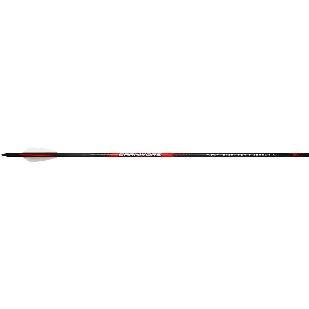 Black Eagle 33796 Carnivore Arrows .001 400 2.5" Shield Cut 6 Pack - Black Eagle
