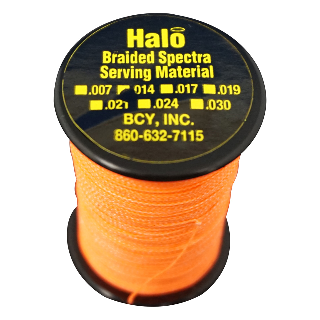 BCY Halo Neon Orange .014 120 yds. Braided Spectra Serving