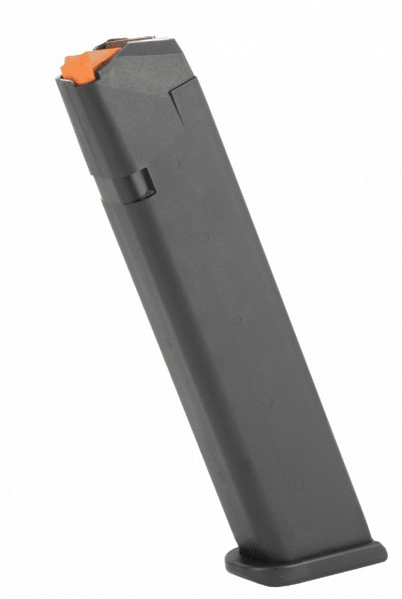 GLOCK MAGAZINE 9MM 24RD G17 G19 ORANGE FOLLOWER BULK