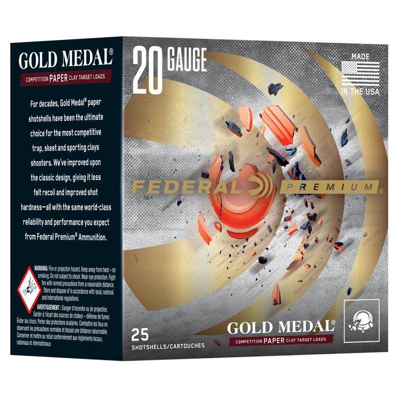Federal GMT2248 Gold Medal Paper 20GA 2.75" 7/8oz #8 25 Rounds - Federal Premium Ammunition