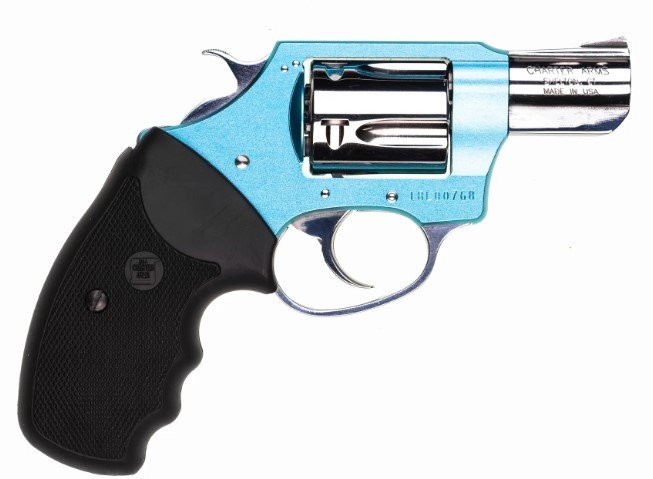 Charter Arms 53879 Blue Diamond Undercover Lite, Compact .38 Spl Revolver, 5-Round, 2" Barrel, Tiffany Blue/SS Finish, 12 oz - CHARTER ARMS - 38 Special