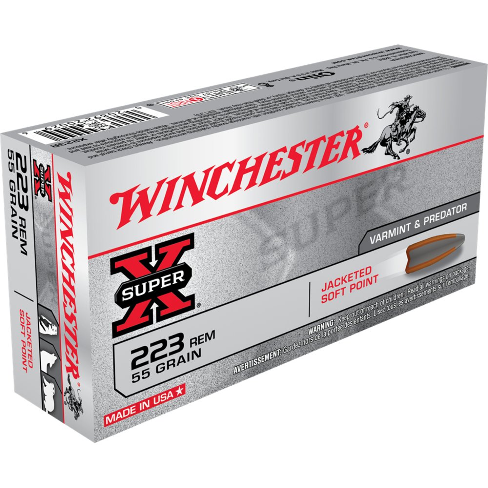 Winchester X223R .223 Remington 55gr JSP 20 Rounds 3240 fps Brass - Winchester - JACKETED SOFT POINT
