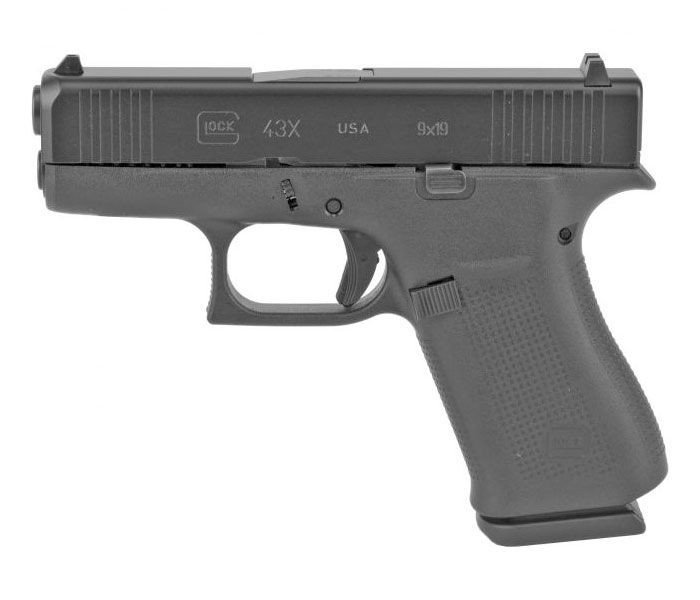 Glock 43X Subcompact 9mm Pistol Black Slimline Frame