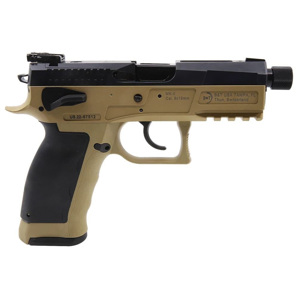 dB&T MK-II PSTL 9MM SA 4.3" THRD BBL, FDE 17RD