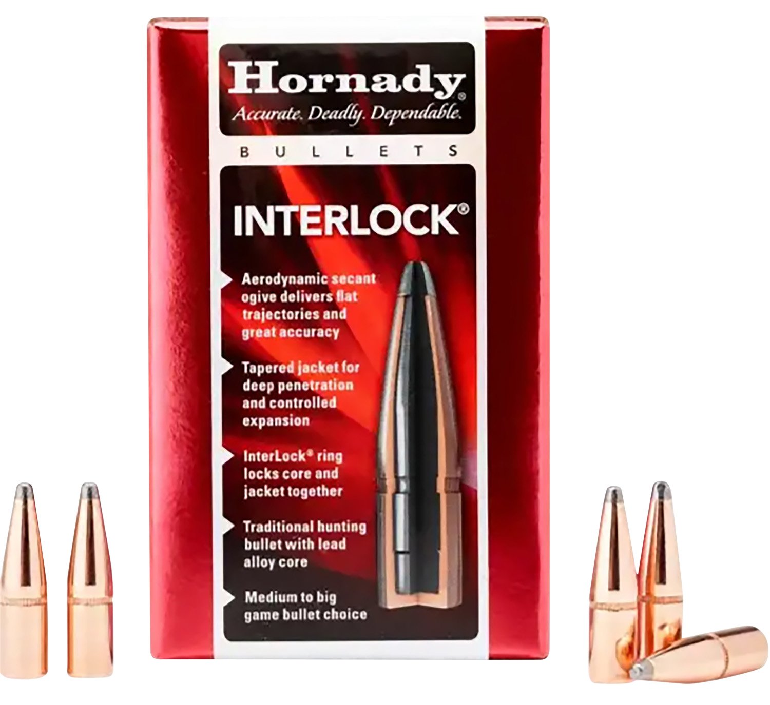 Hornady 2735 InterLock .270 Cal .277 140gr BTSP Bullets 100ct Box - Horn Hunter - 270 Caliber